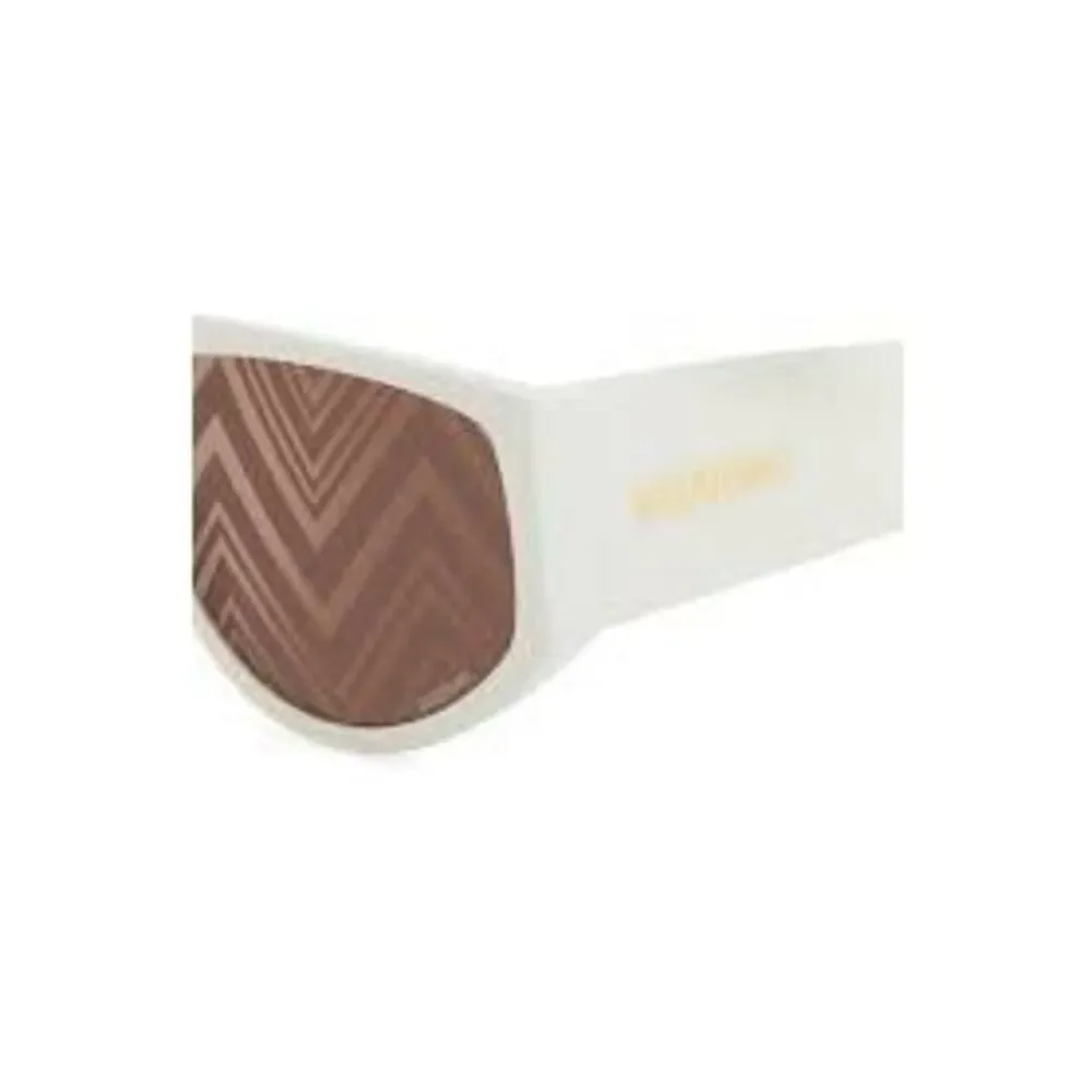 MISSONI MIS 0165/S Sunglasses Ivory White Chunky Wide Frame Y2K Celeb Style NEW